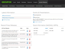 Tablet Screenshot of investor.groupon.com